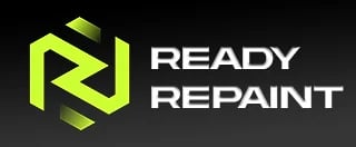 Ready Repaint logo with yellow geometric R symbol and white text on dark background